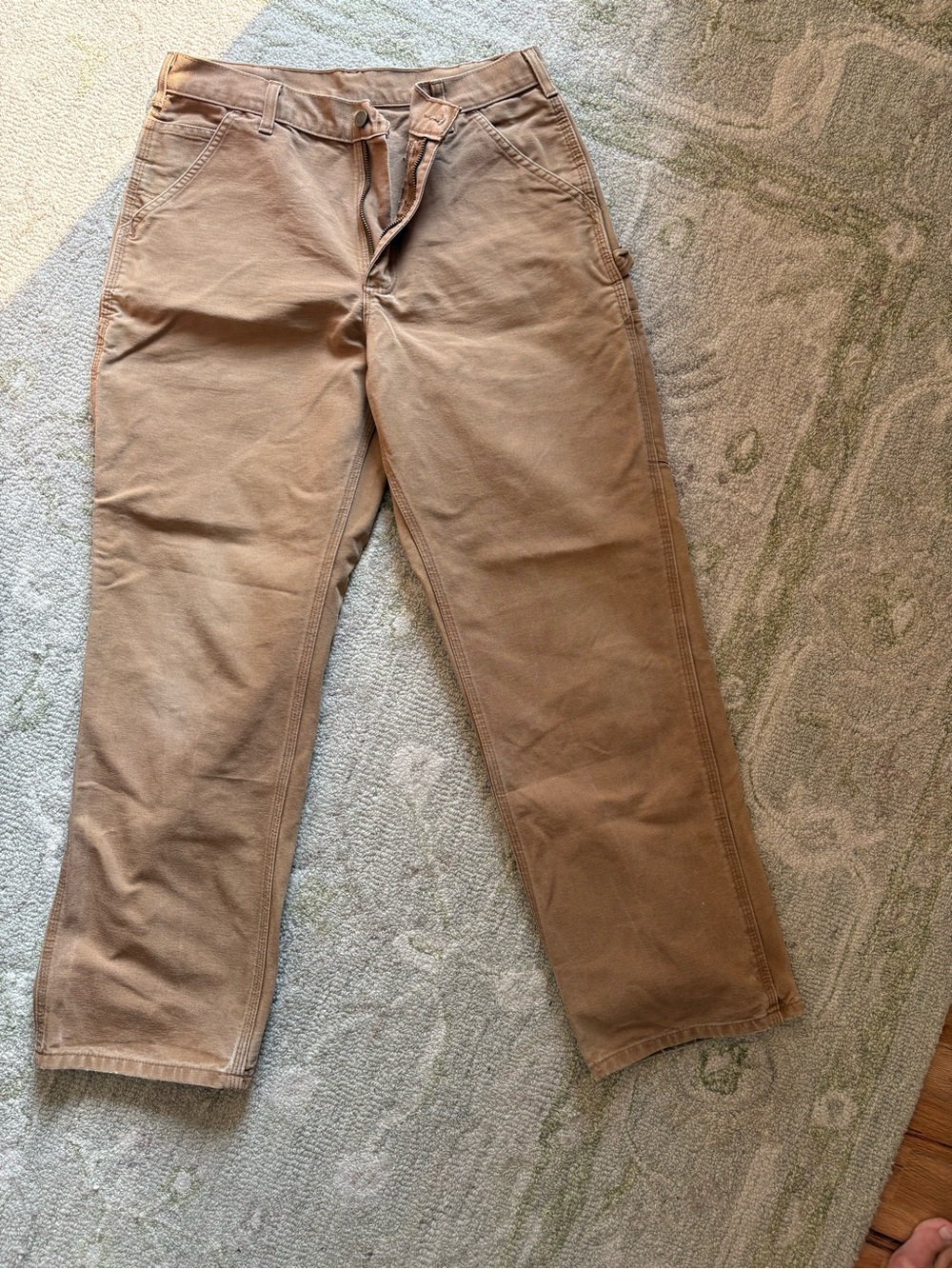 Carhartt  Khaki Brown Dungaree Heavy Cotton Twill Pants